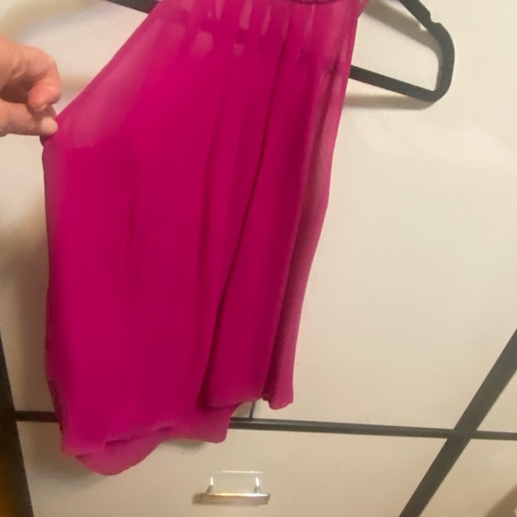 Magenta Pink Joie Spaghetti Strap Flowy & Sexy Silk Camisole - Picture 9 of 12